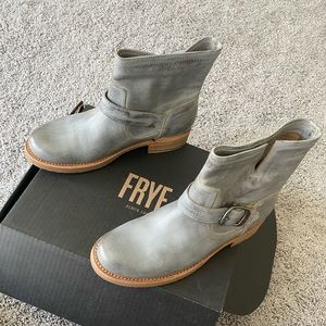 Frye Boots in a Silvery Blue. Desirable color perfect for the fall weather.